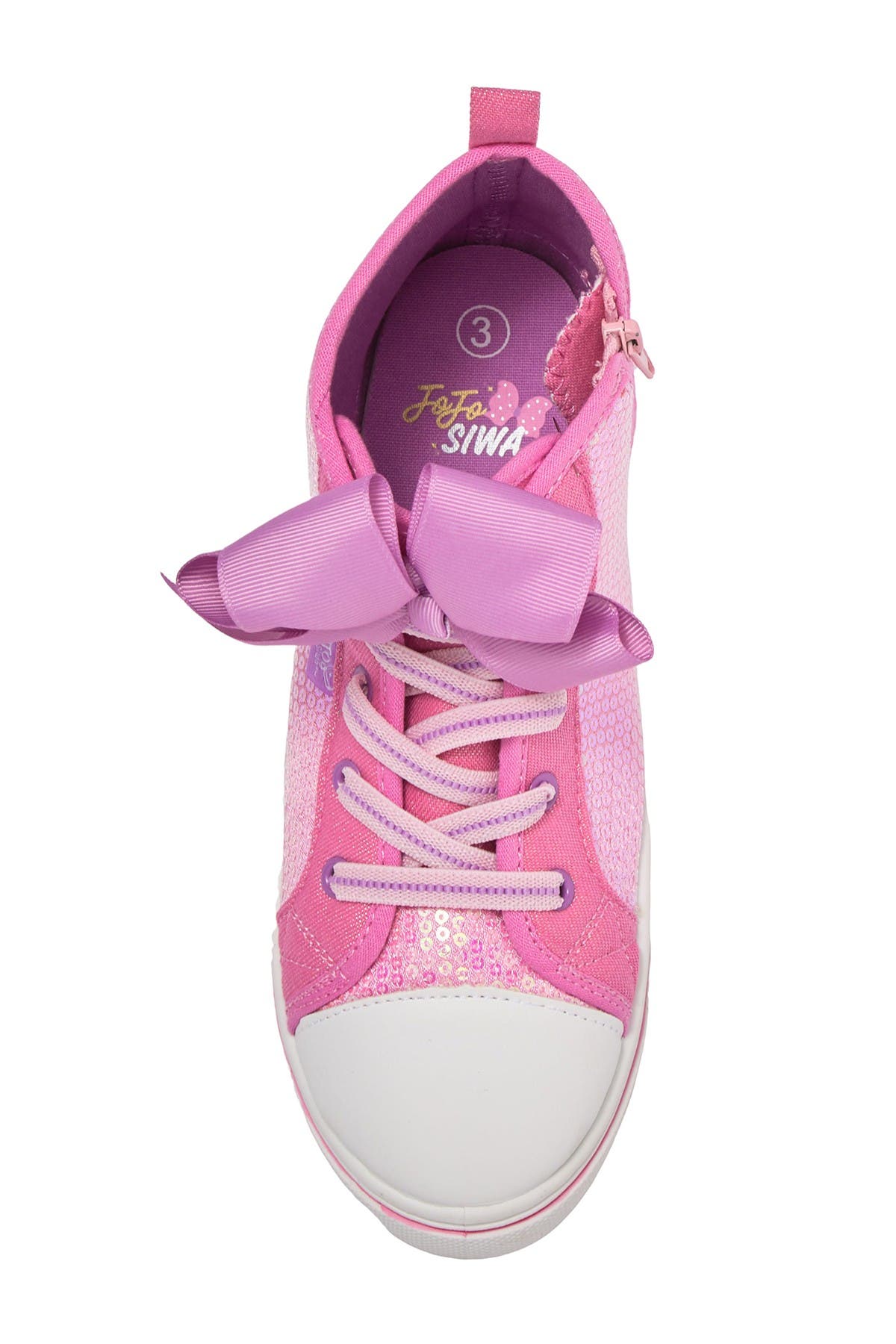 Josmo Kids' Jojo Siwa Sequin High Top Sneaker In Open Pink | ModeSens