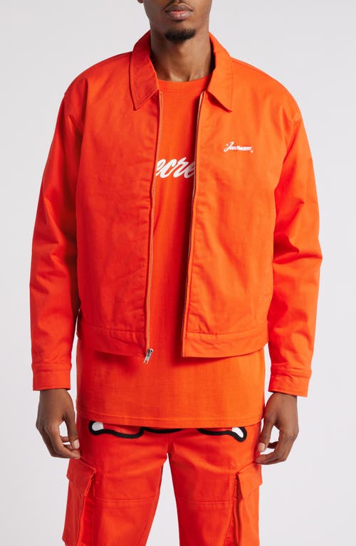 Shop Icecream Worker Jacket In Spicy Orange