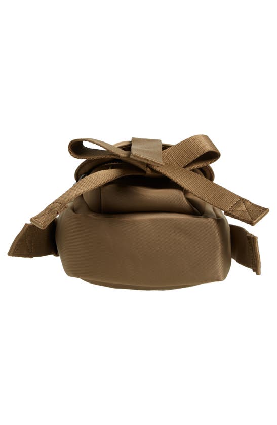 Shop Simone Rocha Mini Classic Beaded Bow Crossbody Bag In Olive/ Pearl