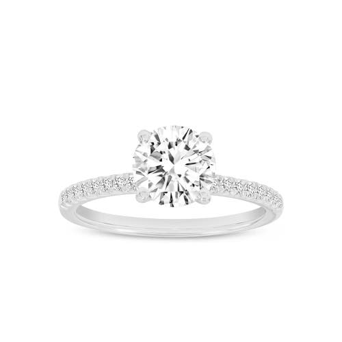 Asany Love Grown Collection 14k White Gold Round Cut Lab Grown Diamond Classic  Engagement Ring In 14k White Gold