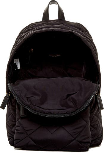 Quilted Nylon School Backpack