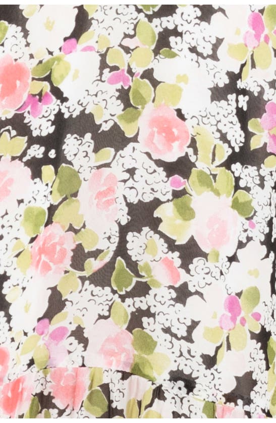 Seraphine Floral Maternity/nursing Maxi Dress In Black Floral Multi
