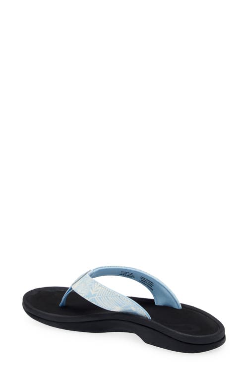 Shop Olukai Ohana Flip Flop In Pale Blue/black