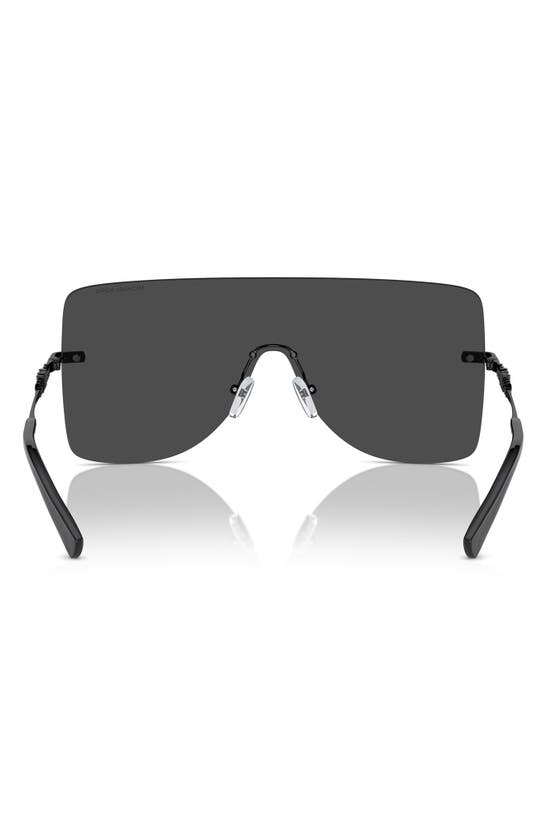 Shop Michael Kors London 0mm Shield Sunglasses In Grey Mirror