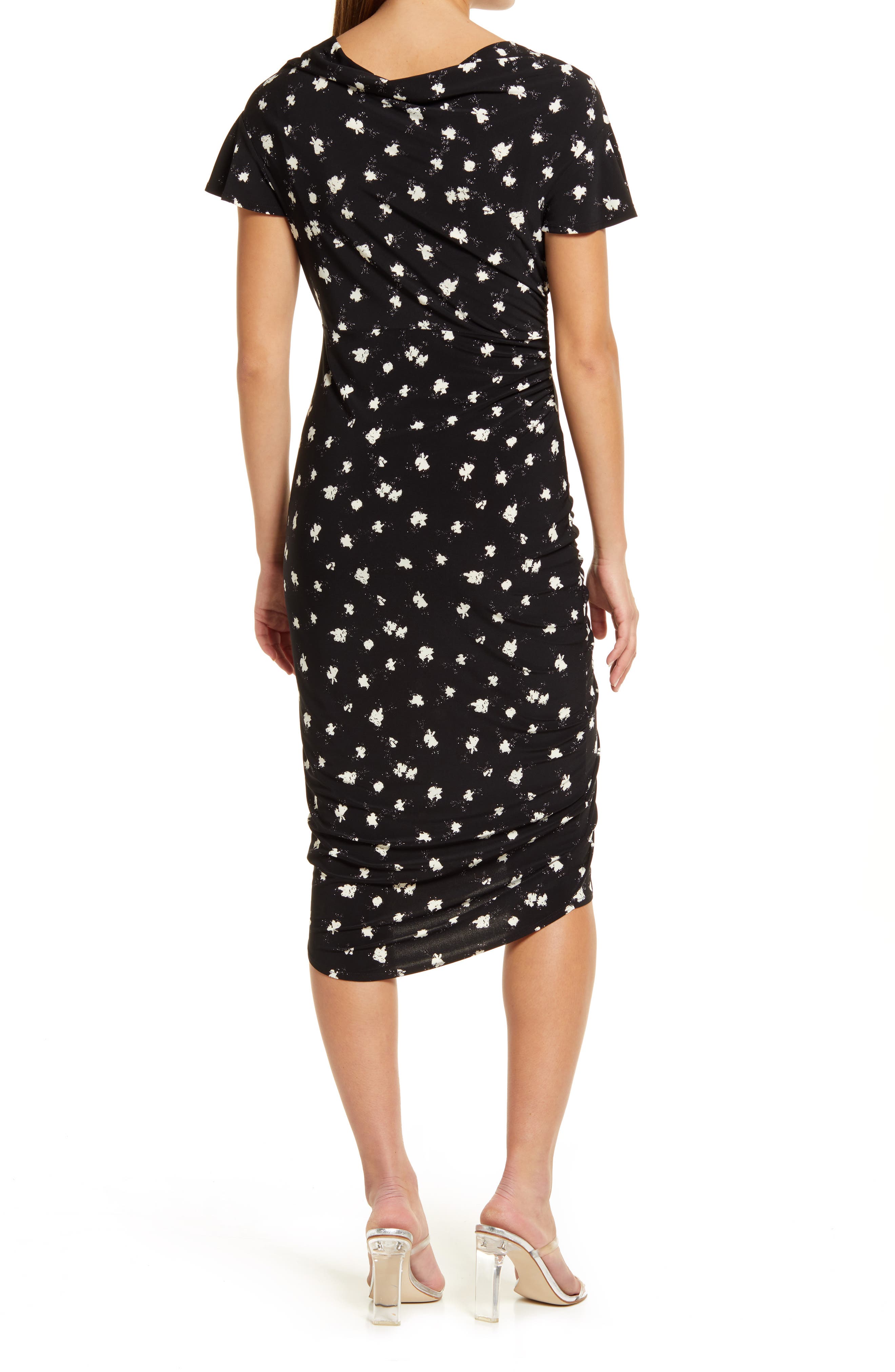Chelsea28 Flutter Sleeve Ruched Dress 