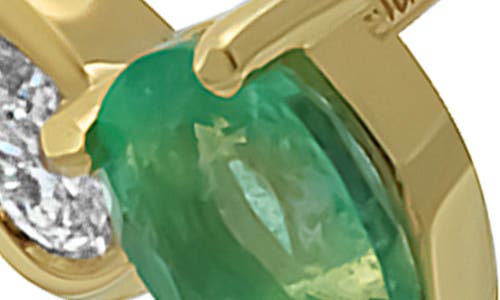 Bony Levy El Mar Diamond & Emerald Stud Earrings In 18k Yellow Gold