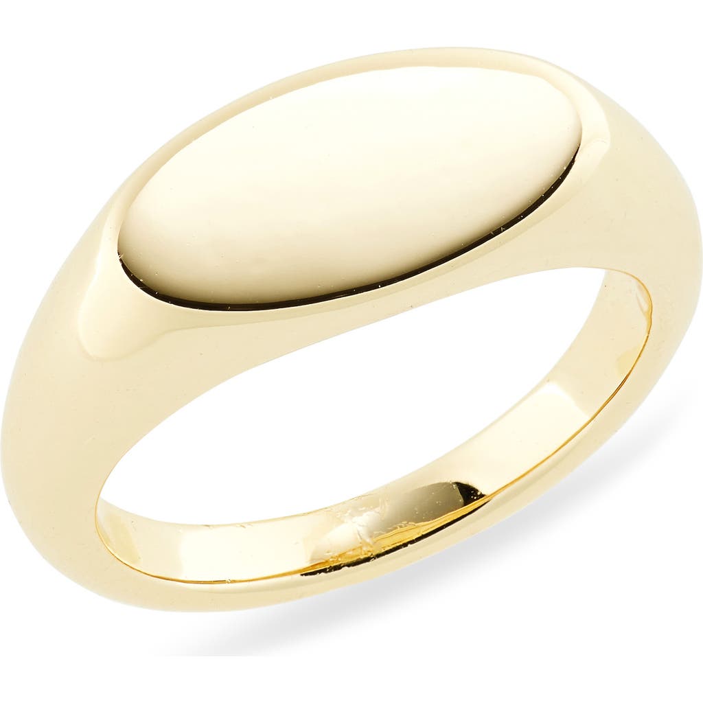 Nordstrom Rack Demi-fine Oval Signet Ring In Gold