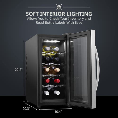 Schmecke 10 Bottle Thermoelectric Wine Cooler In Stainless Steel
