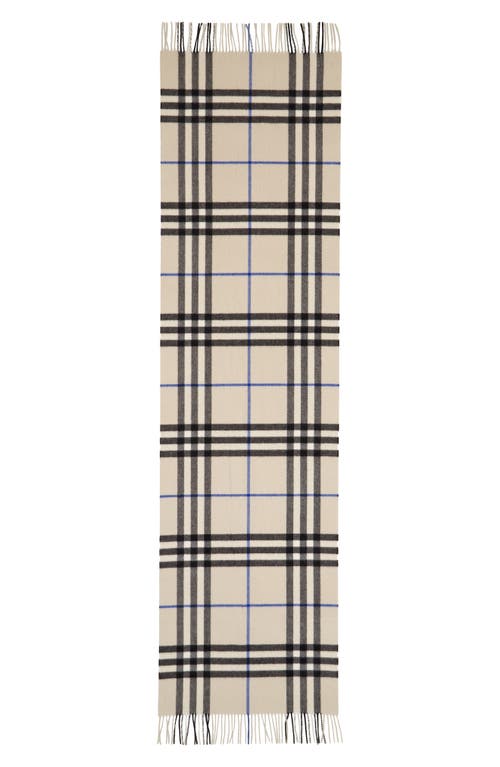 Burberry Giant Check Washed Cashmere Fringe Scarf In Neutral