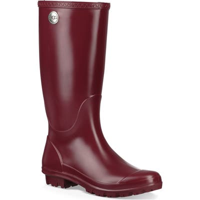 UGG Shelby Matte Waterproof Rain Boot, Red