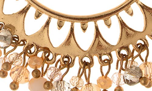 Zaxie By Stefanie Taylor Shaky Beaded Filigree Hoop Earrings In Gold
