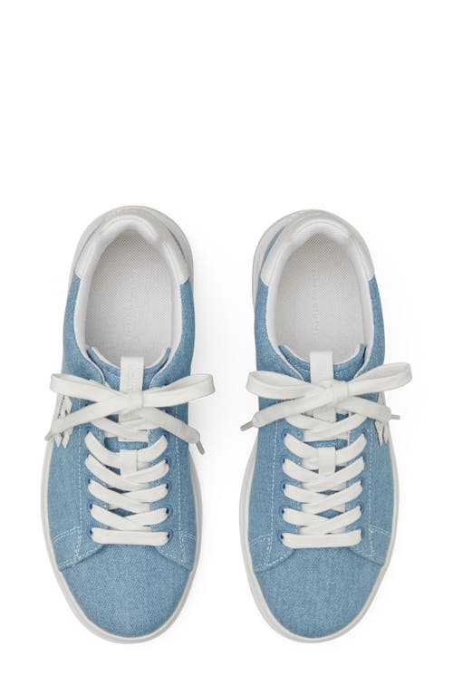 Shop Tory Burch Howell Court Sneaker In Light Denim/titanium White