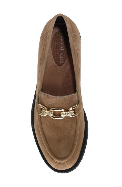 David Tate Magical Loafer In Taupe Suede