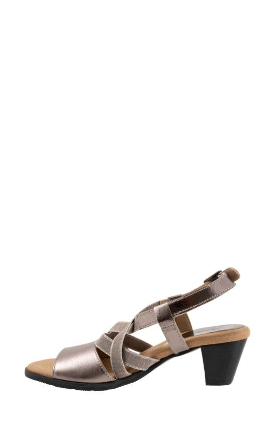 Shop Trotters Meadow Ankle Strap Sandal In Pewter