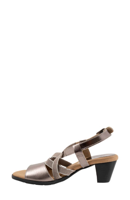 Trotters Meadow Ankle Strap Sandal In Pewter