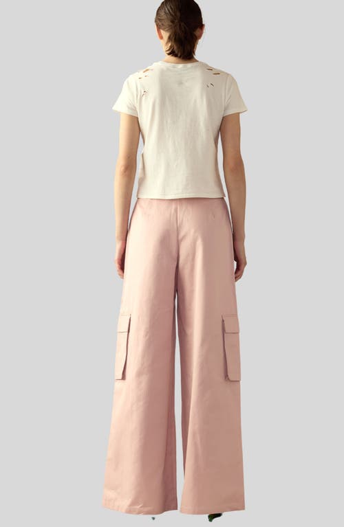 Shop Cynthia Rowley Marbella Cotton Cargo Pant In Pink