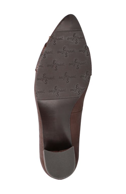 Easy Street Cider Womens Embellished Faux Leather Pumps In Brown Matte