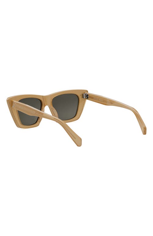 Shop Celine 54mm Cat Eye Sunglasses In Beige/other/smoke