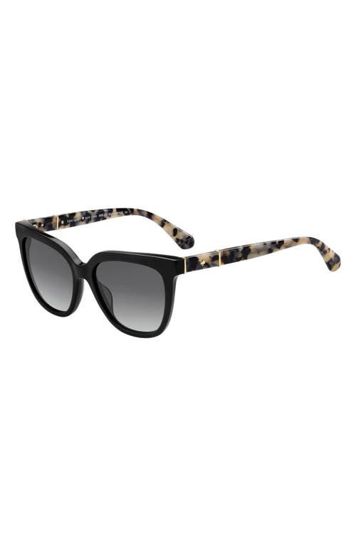 Shop Kate Spade New York Kahli 53mm Gradient Cat Eye Sunglasses In Black/dark Grey