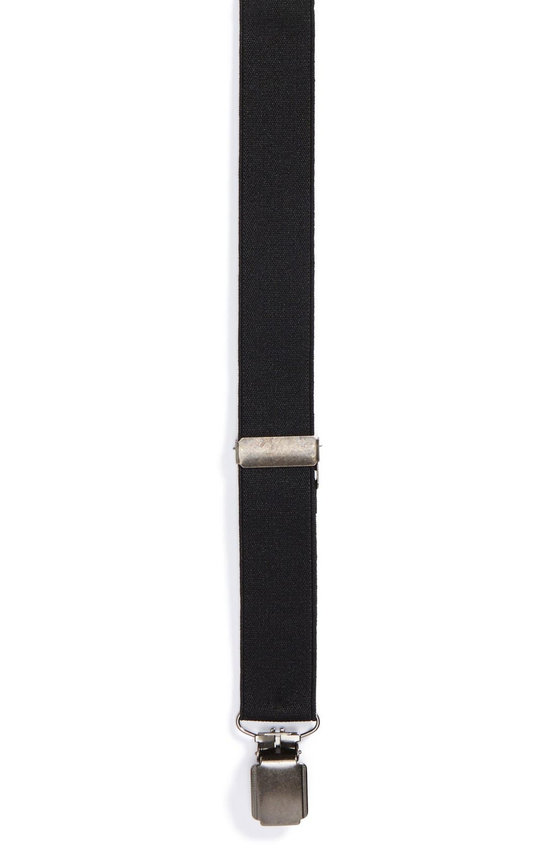 skinny black suspenders