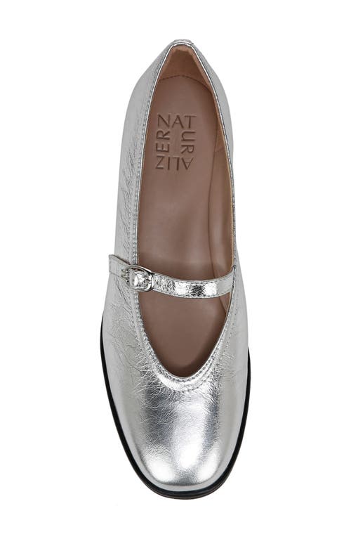 Shop Naturalizer Elina Mary Jane Flat In Silver