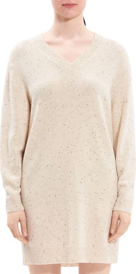 Donegal Long Sleeve Wool Cashmere Sweater Dress