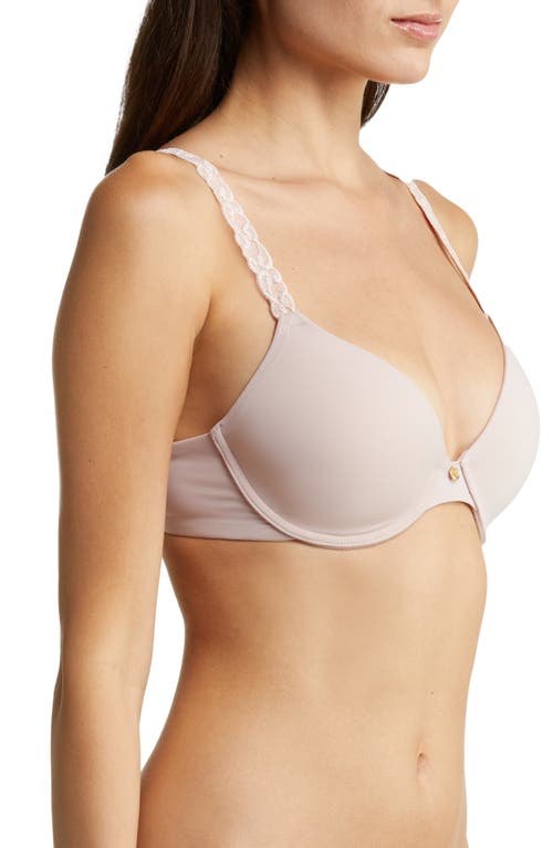 Shop Natori Pure Luxe Underwire T-shirt Bra In Rose/pearl