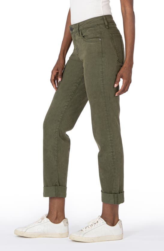 Shop Kut From The Kloth Catherine Mid Rise Boyfriend Jeans In Olive