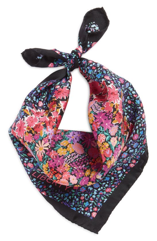 Shop Liberty London Floral Medley Silk Scarf In Pink