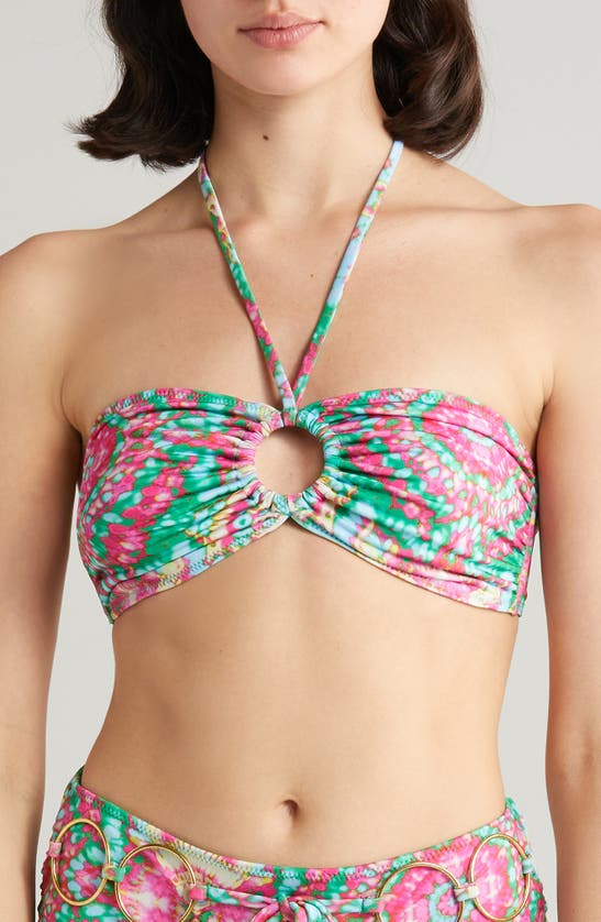 Shop Ramy Brook Palais Elmar Print Bikini Top In Palm Green Palais Print Swim