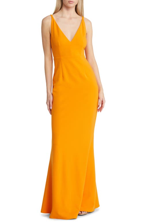 Lulus Melora Sleeveless Mermaid Maxi Dress in Orange