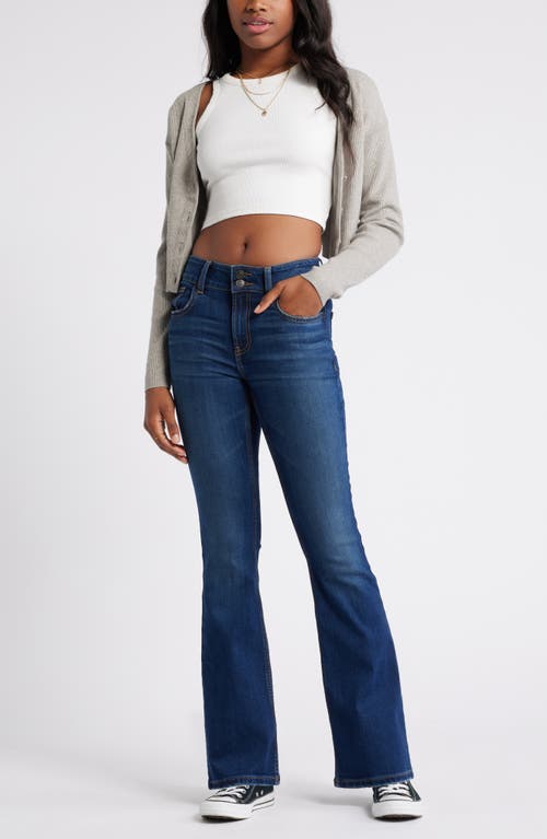 Shop Bp. Mid Rise Flare Jeans In Dark Wash