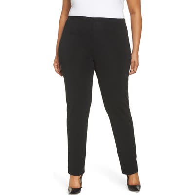 Plus Size Ming Wang Pull-On Pants, Black