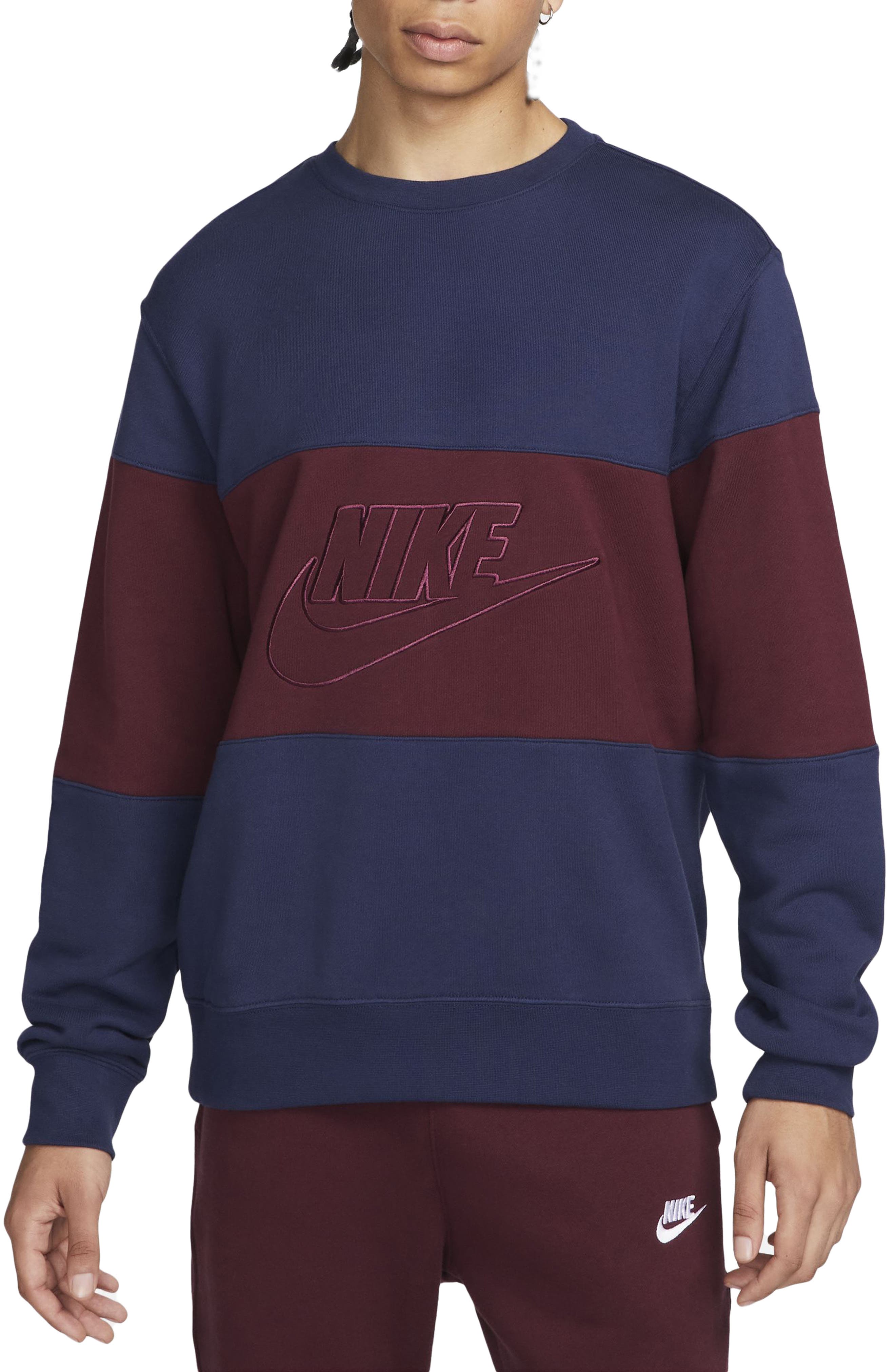 Maroon nike crewneck online sweatshirt