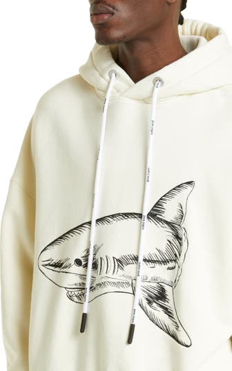 Split Shark Hoodie in white - Palm Angels® Official