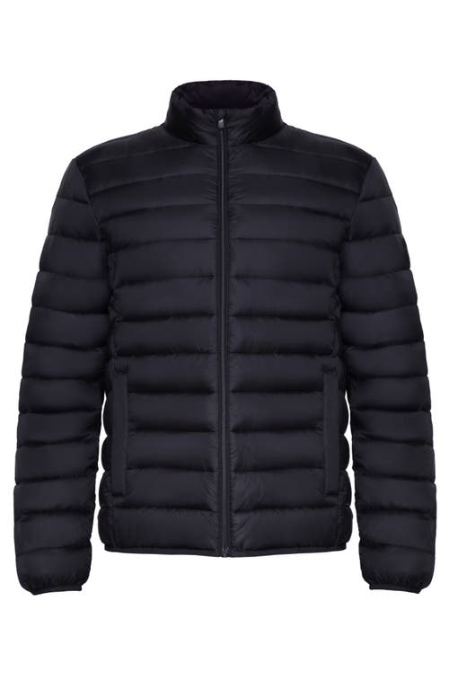 Rokka&rolla Lightweight Packable Puffer Jacket In Black