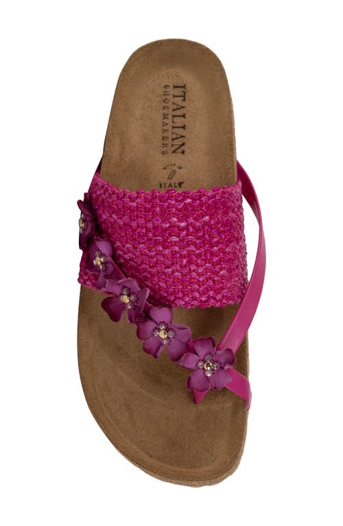 Italian Shoemakers Patrisha Platform Slide Sandal In Fuschia