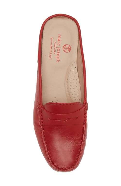 Shop Marc Joseph New York Rosemary Leather Penny Loafer Mule In Red Napa
