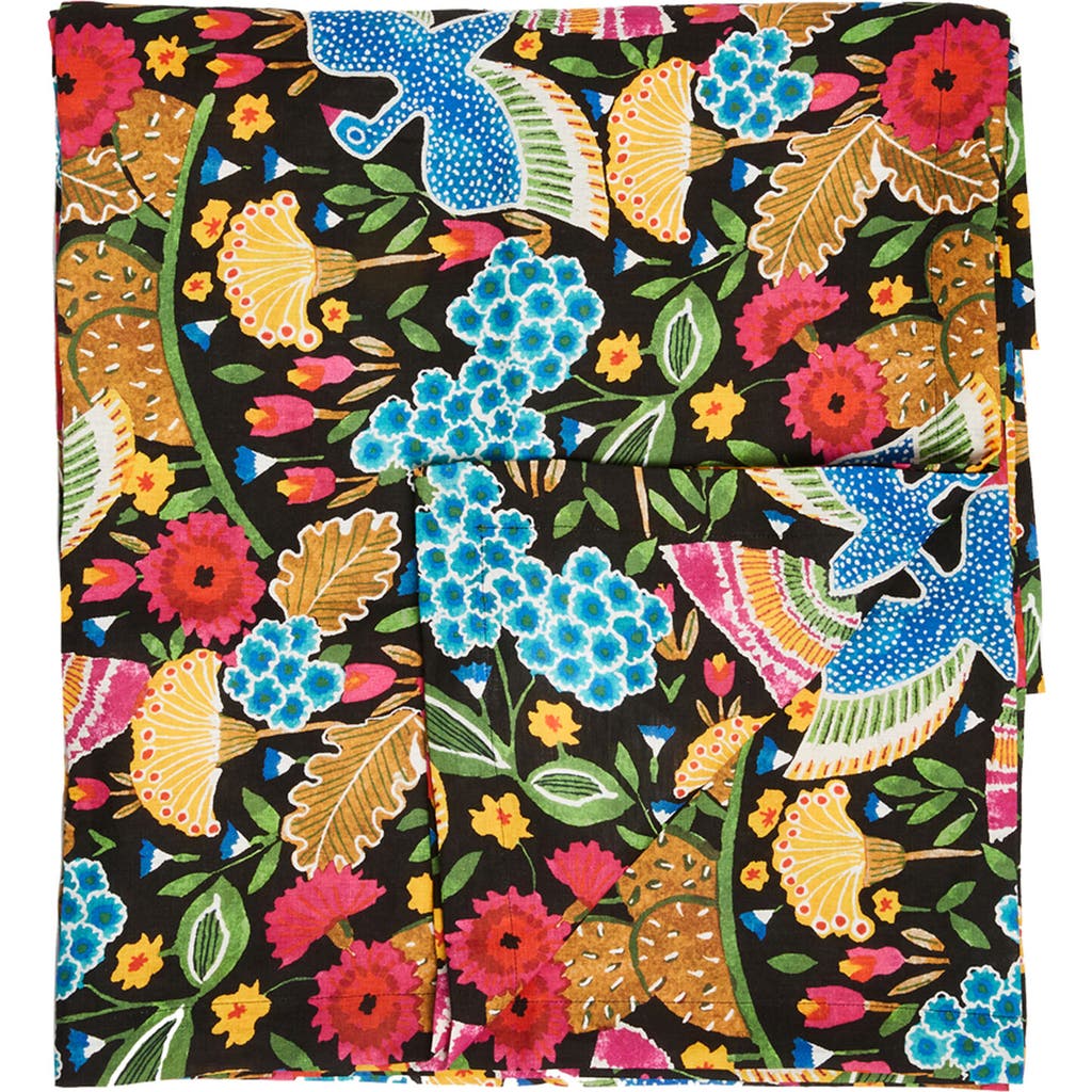 La Doublej Medium Tablecloth (180x280) Colombo Black Multicolor In Colombo Black Multicolor