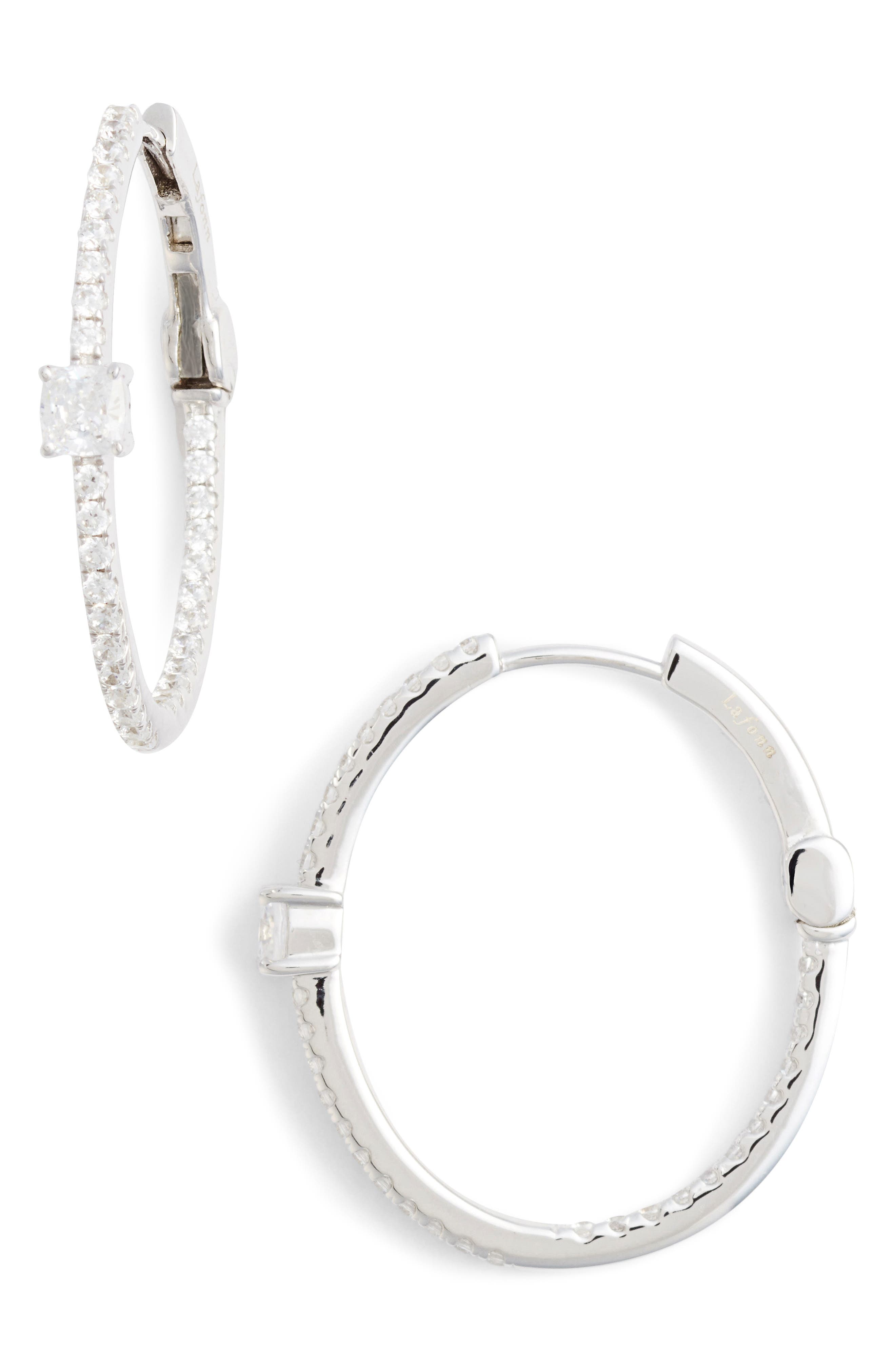 Lafonn Simulated Diamond Hoop Earrings Nordstrom