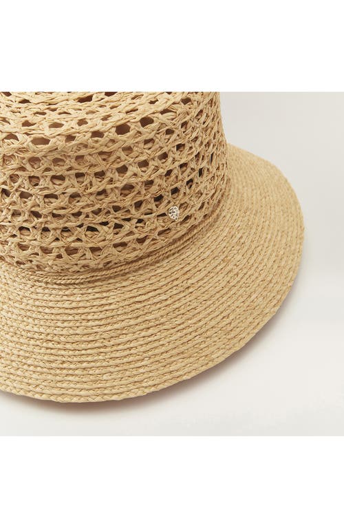 Shop Helen Kaminski Zandar Raffia Bucket Hat In Natural/natural