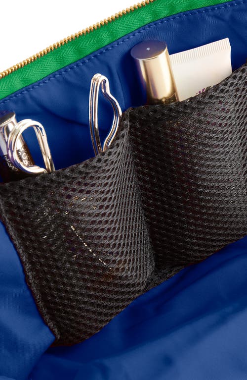 Kusshi Signature Makeup Bag In Kelly Green/light Navy