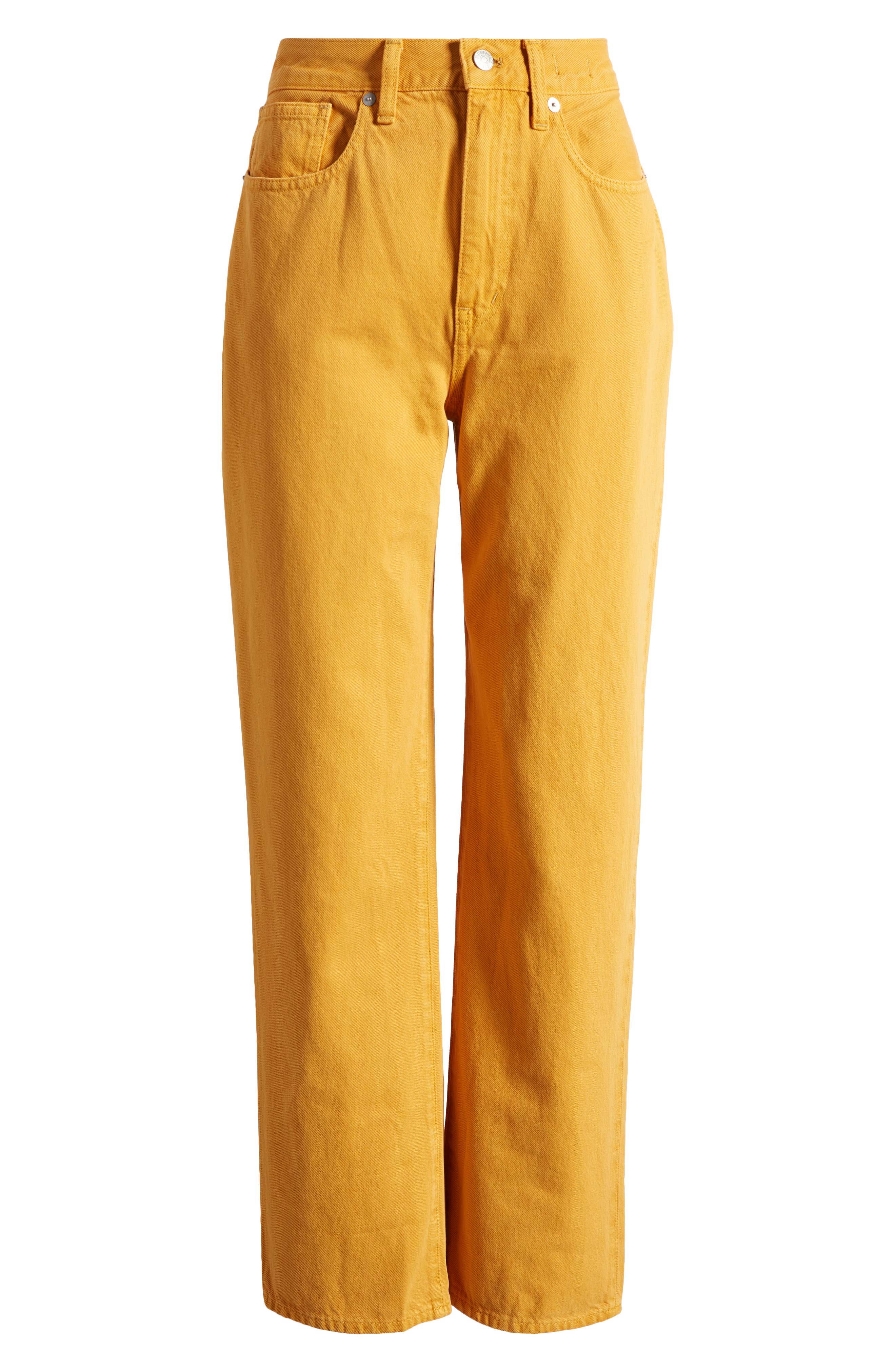 Madewell Baggy Straight Jeans in Garment Wash in Ochre Fresco - Main Image