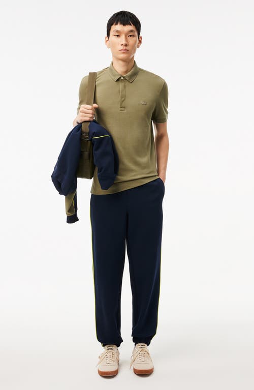 Shop Lacoste Paris Regular Fit Stretch Polo In Khaki