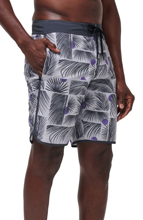 Travismathew Island Hopper Board Shorts In Heather Grey Pinstripe