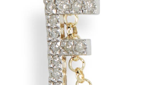 Meshmerise Bezel Diamond Initial Chain Necklace In Yellow-f