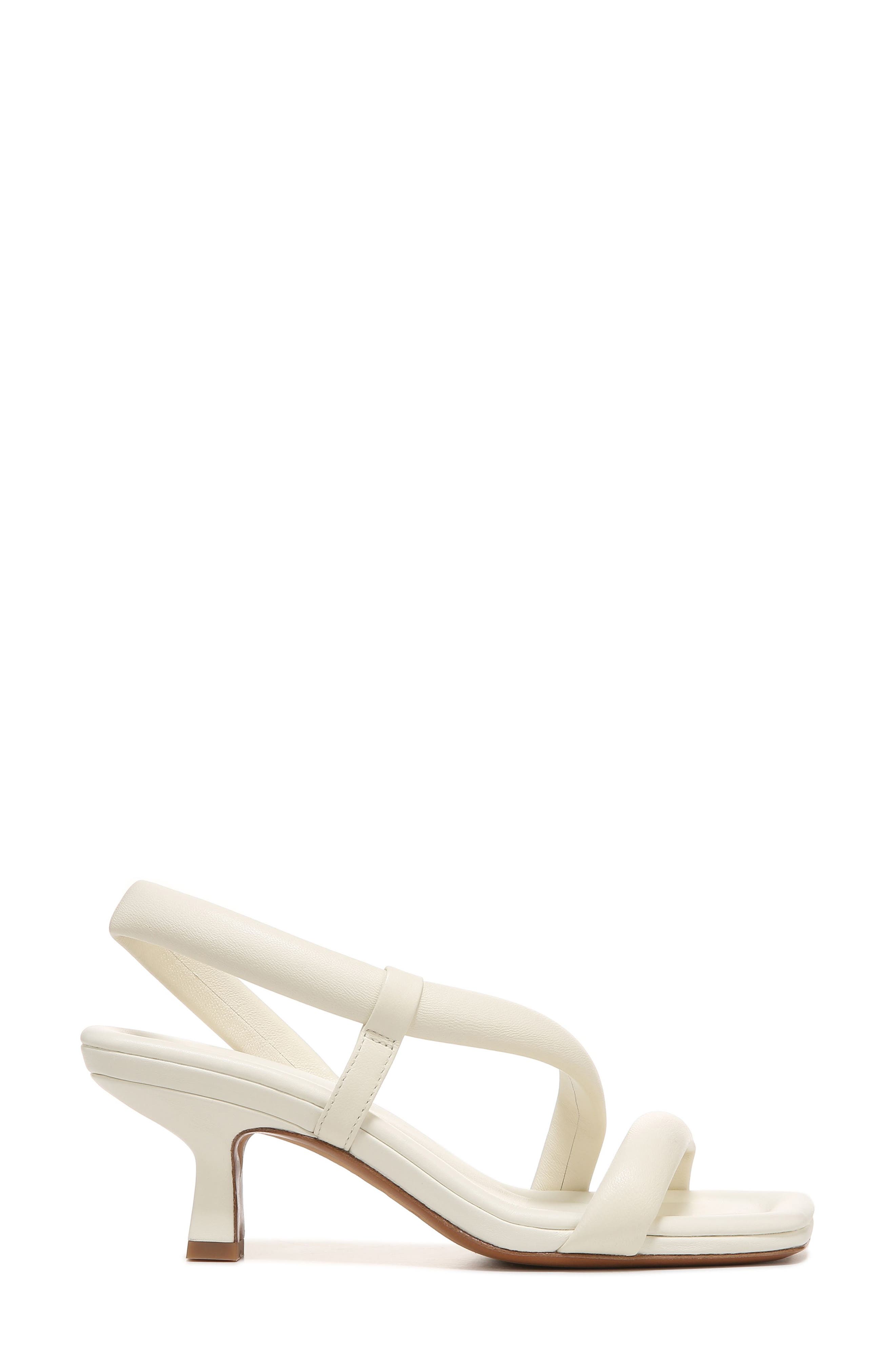 White kitten heel sandal