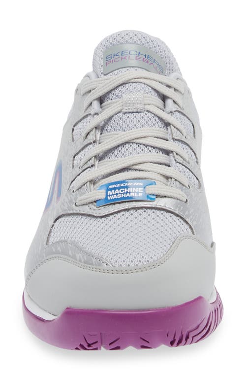 Shop Skechers Viper Court Pickleball Sneaker In Gray/purple