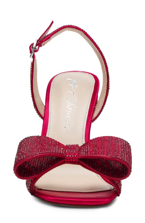 Shop Betsey Johnson Joel Slingback Bow Sandal In Red