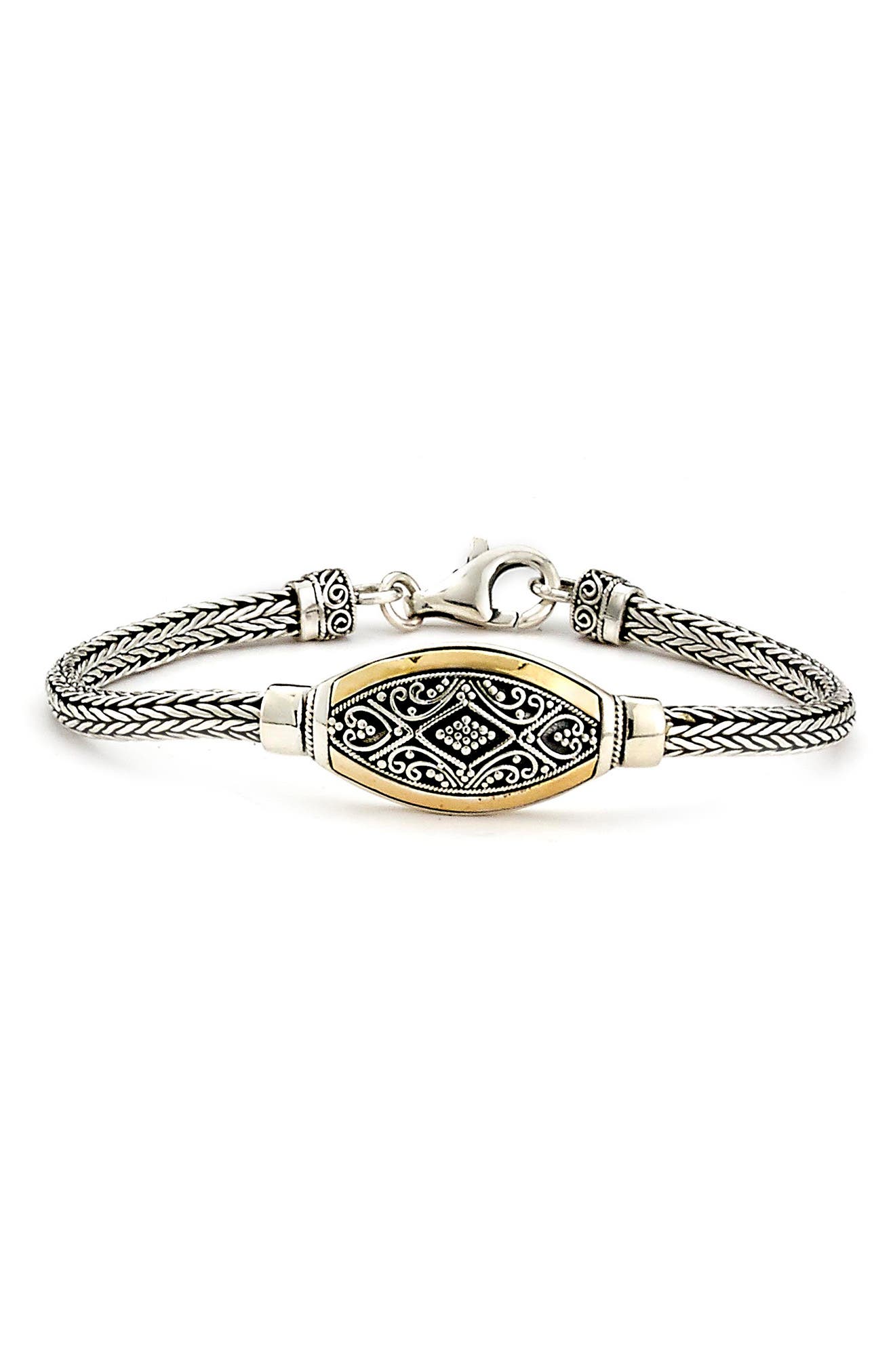 SAMUEL B. Sterling Silver & 18K Gold Bali Design Bracelet | Nordstromrack